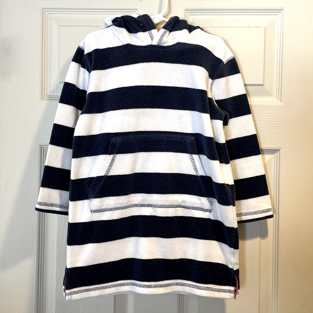 Mini Biden Stripe toweling throw on. Size 5-6Y